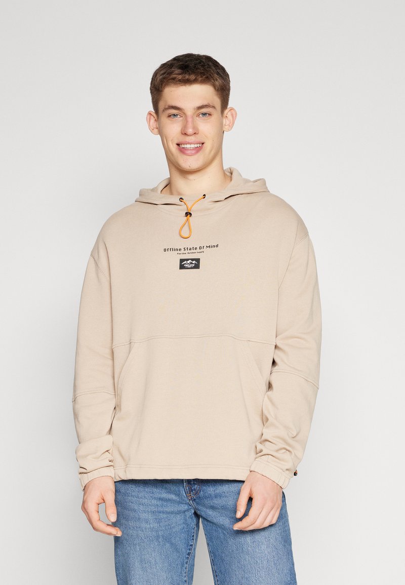 Pier One LOOSE FIT INTERLOCK HOODIE Sweatshirt tan/gulbrun Zalando.dk