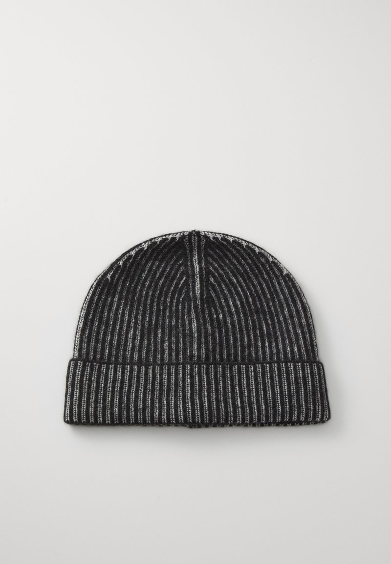 KNITID PLATED TURN BACK BEANIE - Lue - charcoal/supergrey