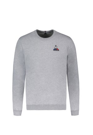 Lichtgrijze sweatshirt gemaakt van katoen, met een ronde hals, lange mouwen en een klein geborduurd logo op de linkerborst.