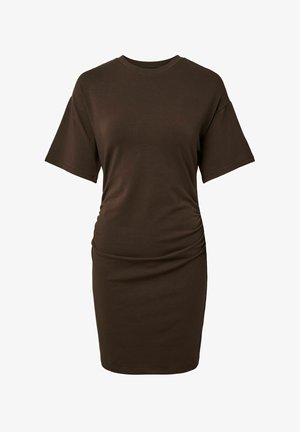 Pieces, MINI DRESS PCALLI - Shift dress - hot fudge