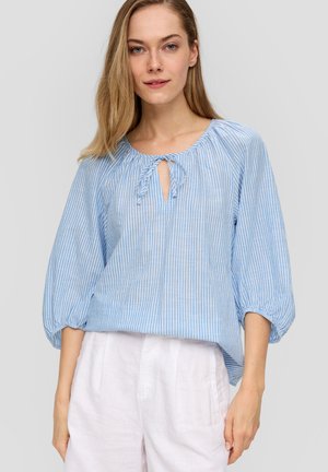 GESTREIFTES MIT RAGLANÄRMELN - Blouse - royalblau