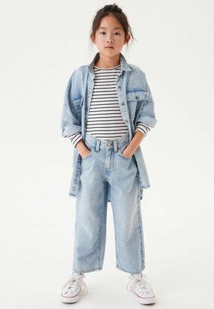WIDE - Straight leg jeans - light blue