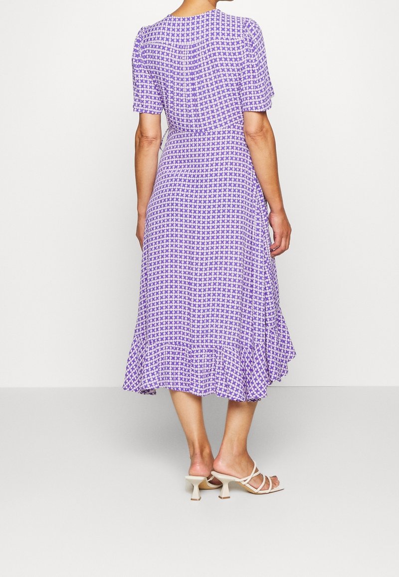 Jupe Midi Lin Violet Marks And Spencer Taille 10 – Jupe Ligne A Brodée, Légère