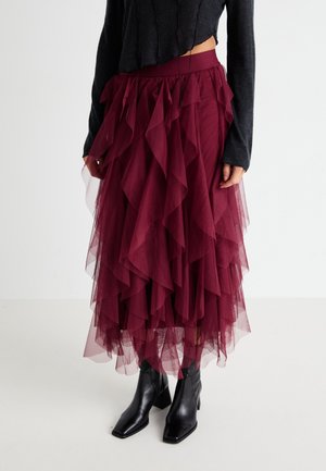 Jupe trapèze - bordeaux