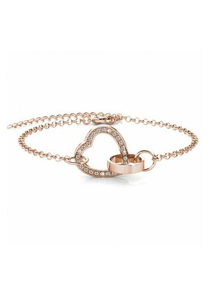 LOCKED HEART - Bracciale - couleur or rose / cristal