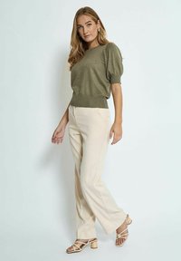 Minus LIVA - T-shirt con stampa - gothic olive melange