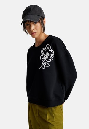 WITH APPLIQUE - Sweater - black