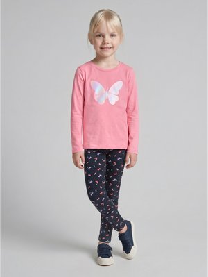 TOM TAILOR, TOM TAILOR T-SHIRT LANGARMSHIRT MIT GLITZER - T-shirt à manches longues - smooth rose