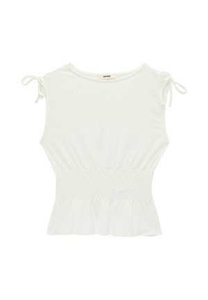Koton, BOW DETAIL SLEEVELESS BLOUSE . - Blouse - beige