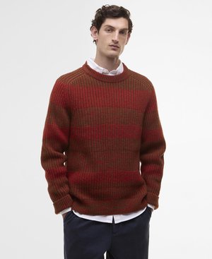 PAUL SMITH LOVES BARBOUR SADDLE CREW NECK JUMPER UNISEX - Pullover - rosette red