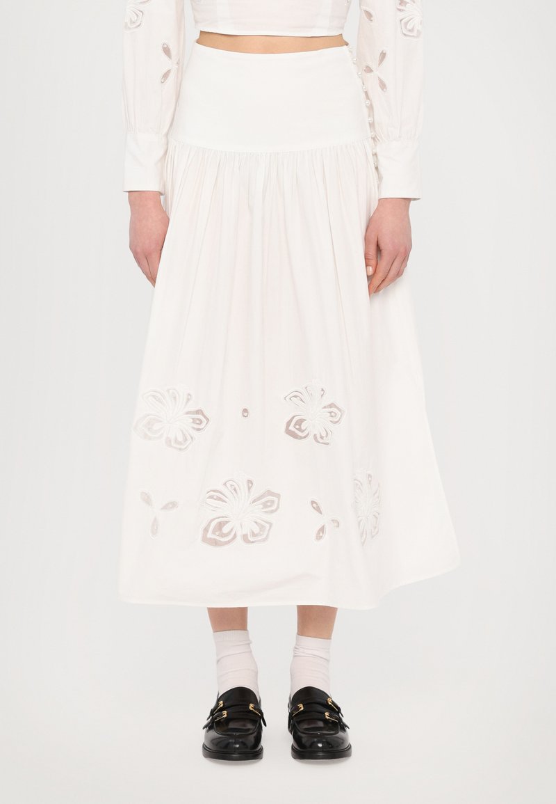 sandro SKIRT  - Maxi sukně - ecru