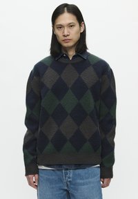 DOUBLE A BY W.W. JAN CREW NECK - Strickpullover - green gables check