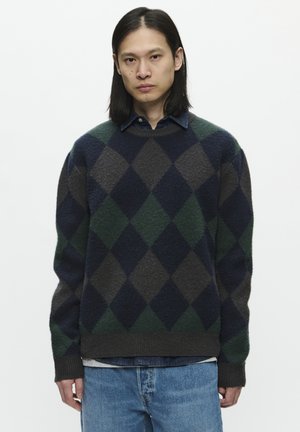DOUBLE A BY W.W. JAN CREW NECK - Strickpullover - green gables check