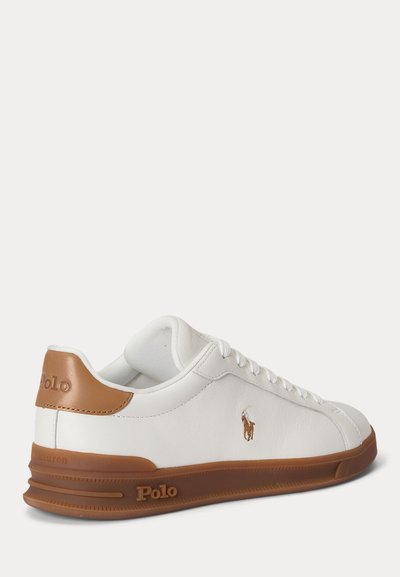 Polo Ralph Lauren HERITAGE COURT II LEATHER SNEAKER - Αθλητικά παπούτσια - white/tan