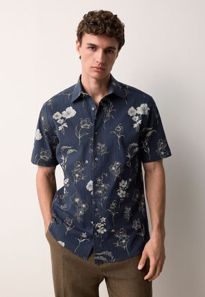 Next REGULAR FIT - SHORT SLEEVE - Ing - navy neutral floral print