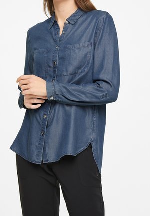 Button-down blouse - rinsed denim