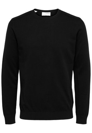 Selected, SLHBERG CREW NECK - Pulóver - black