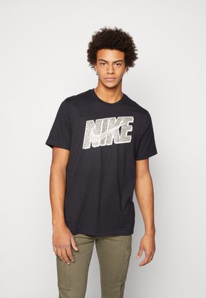 TEE - Print T-shirt - black olive/khaki