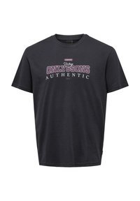 Only & Sons T-Shirt print - dunkelblau hellblau