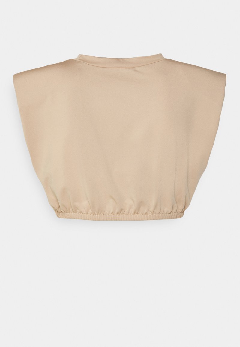 Damen T-Shirts | Missguided Petite RECYCLED SHOULDER PAD CROP 2PACK Top black/taupe/schwarz - FX70226 Damen T-Shirts | Missguided Petite RECYCLED SHOULDER PAD CROP 2PACK Top black/taupe/schwarz - FX70226