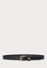 LOGO KEEPER LEATHER SKINNY BELT - Klassiske belter - black