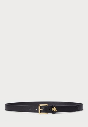 Lauren Ralph Lauren LOGO KEEPER LEATHER SKINNY BELT - Cintura - black
