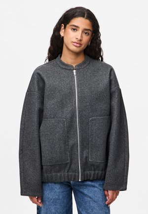 Pieces PCDEBBIE JACKET - Bombejakke - dark grey melange