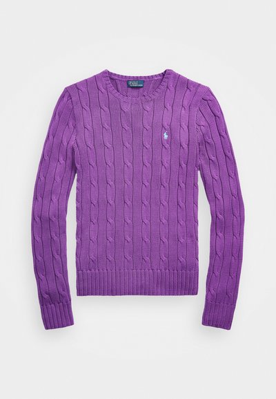 Polo Ralph Lauren CABLE KNIT COTTON CREWNECK SWEATER - Pullover - paloma purple