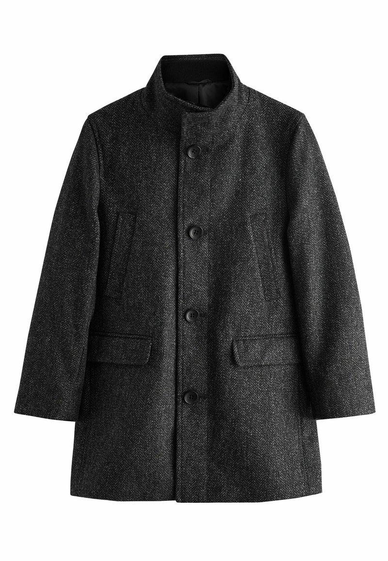 Next Pitkä takki - mottled dark grey