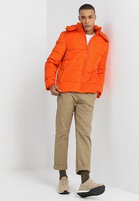 Urban Classics HOODED PUFFER - Vinterjakke - rustorange