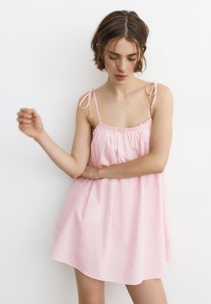 PULL&BEAR, SHORT WITH RUFFLE - DRESS - Robe de jour - pink