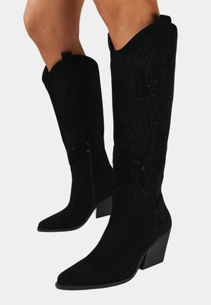 Bottes de cowboy / motard - noir