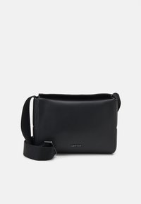 Calvin Klein VERTICAL LINES MESSENGER UNISEX - Taška cez plece - black