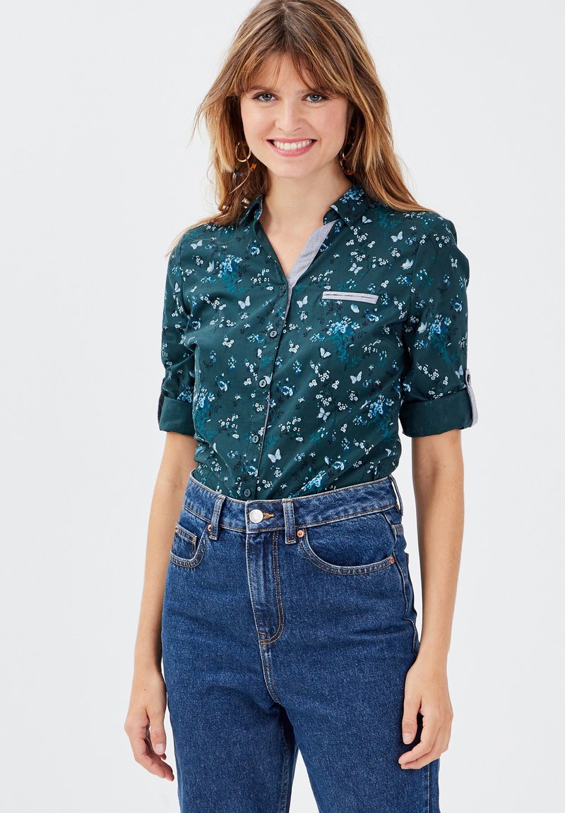 Cache Cache Button-down blouse - vert foncé