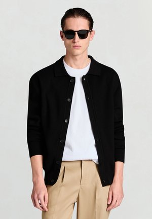 CON COLLO - Strickjacke - nero