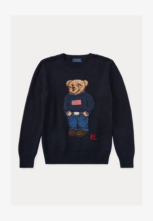 Polo Ralph Lauren POLO BEAR COTTON SWEATER 7-14Y UNISEX - Trui - navy