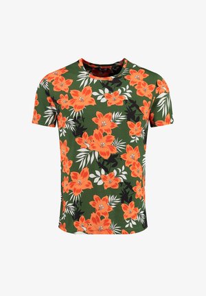 Key Largo MT KLTOUR ROUND - T-shirt con stampa - mint green/menta Key Largo MT KLTOUR ROUND - T-shirt con stampa - mint green/menta