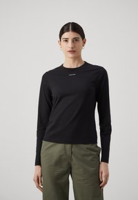 Calvin Klein NANO LOGO SLIM - Ilgarankovis viršutinės dalies drabužis - black