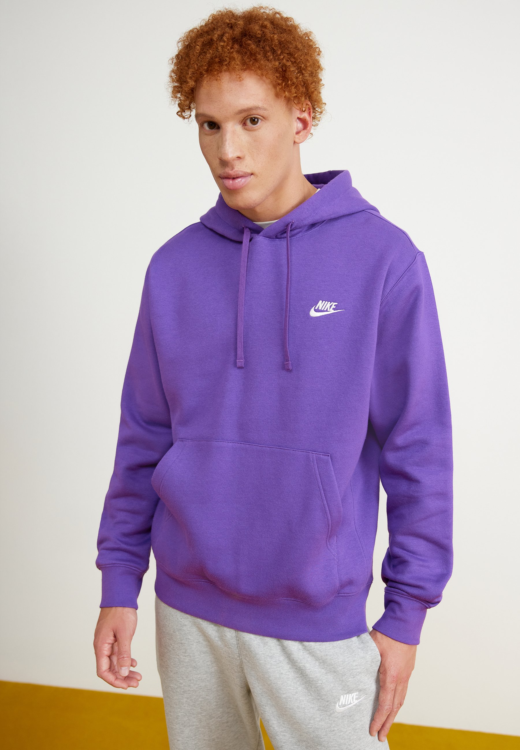 white and purple nike hoodie