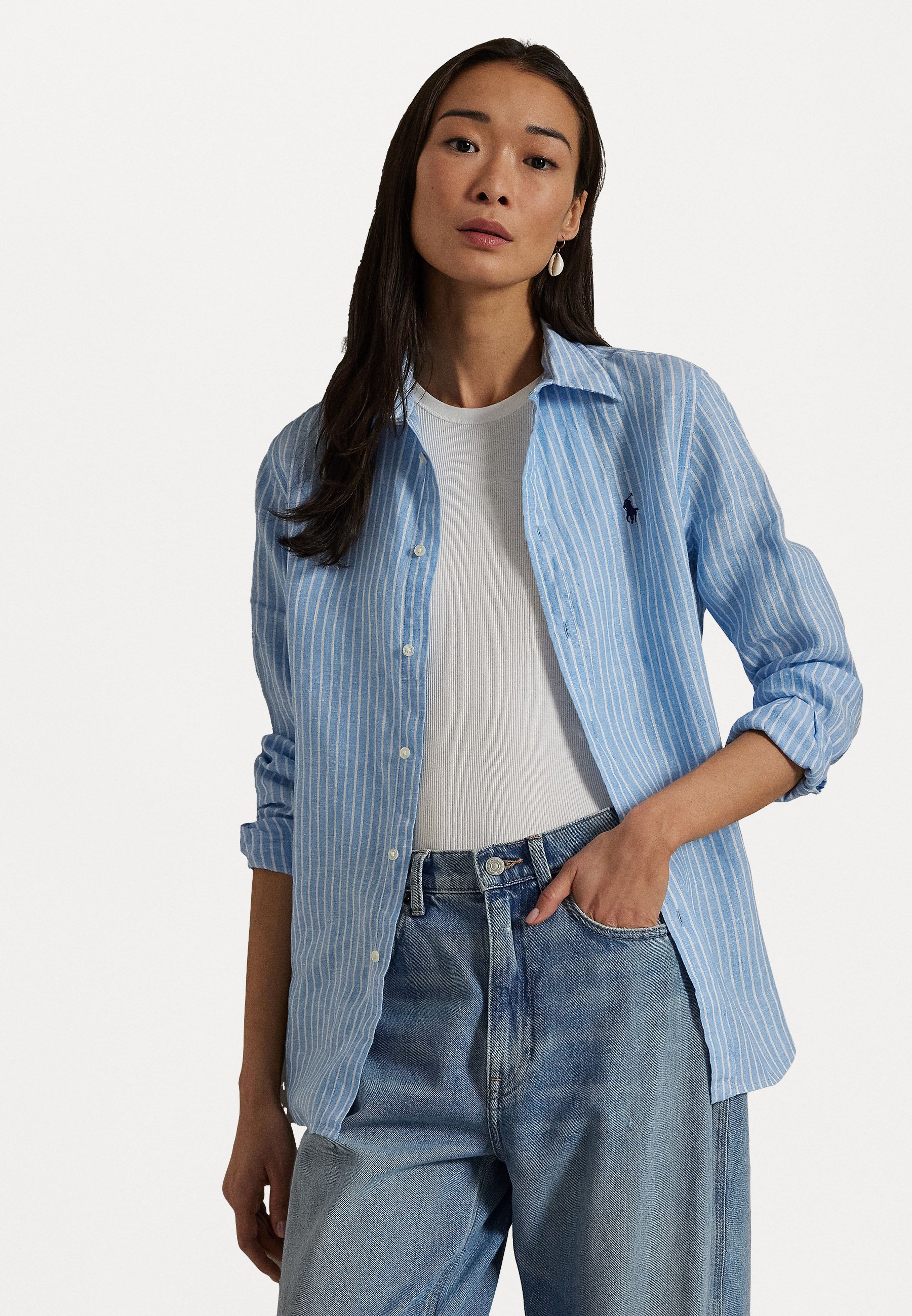 Polo Ralph Lauren CLASSIC FIT STRIPED LINEN SHIRT - Button