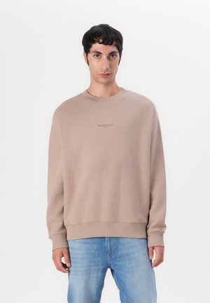 Tommy Jeans SCRIPT CREW - Sweater - coastal taupe