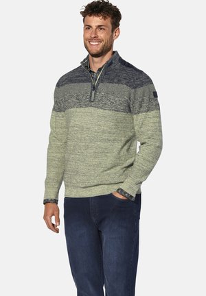Strickpullover - grün melange