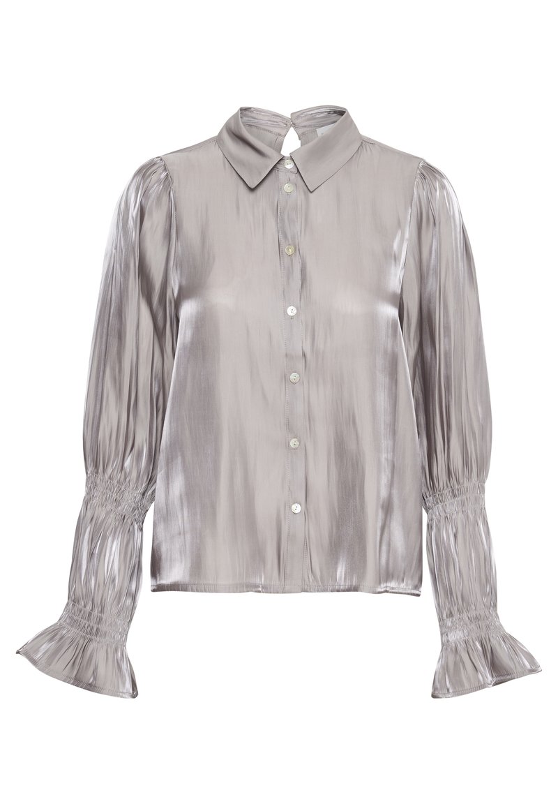Karen by Simonsen Overhemdblouse zilverkleurig Karen by Simonsen Overhemdblouse zilverkleurig