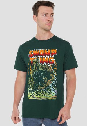 Cotton Soul, JLA SWAMP THING - Print T-shirt - dark green