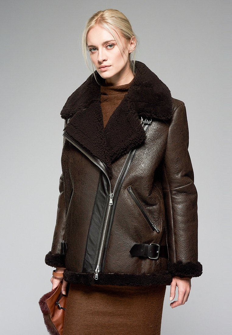 Vespucci by VSP Halflange jas donkerbruin