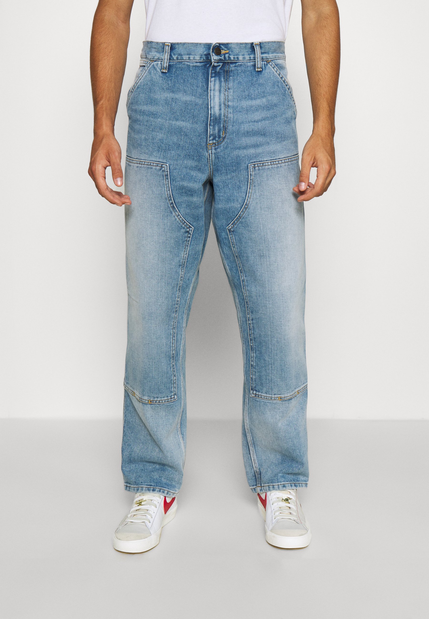 Carhartt WIP DOUBLE KNEE PANT MAITLAND - Jeans baggy - blue  light/lapislazzulo - Zalando.it