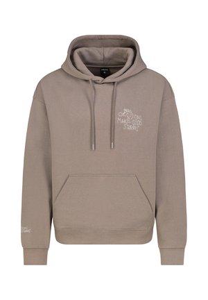 MIT STICKEREI - Hoodie - middle brown