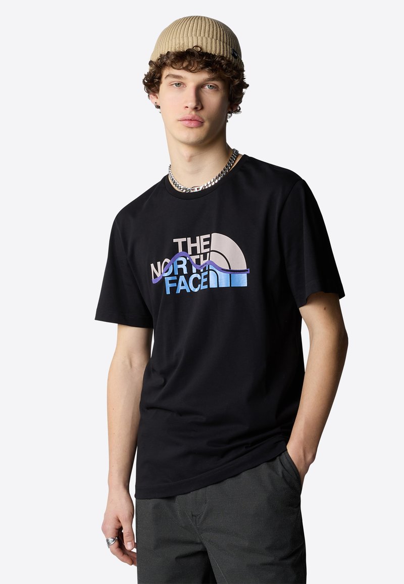 The North Face MOUNTAIN LINE TEE - Triko s potiskem - tnf black