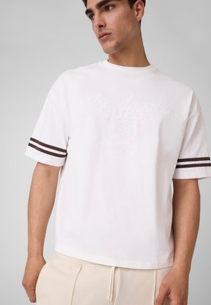 Guess, SLIM FIT T-SHIRT - Camiseta estampada - weiß