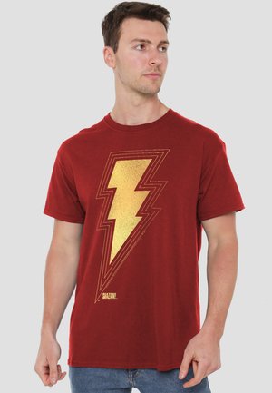 Cotton Soul, SHAZAM! FURY OF THE GODS NEW SHAZAM LOGO - Print T-shirt - red
